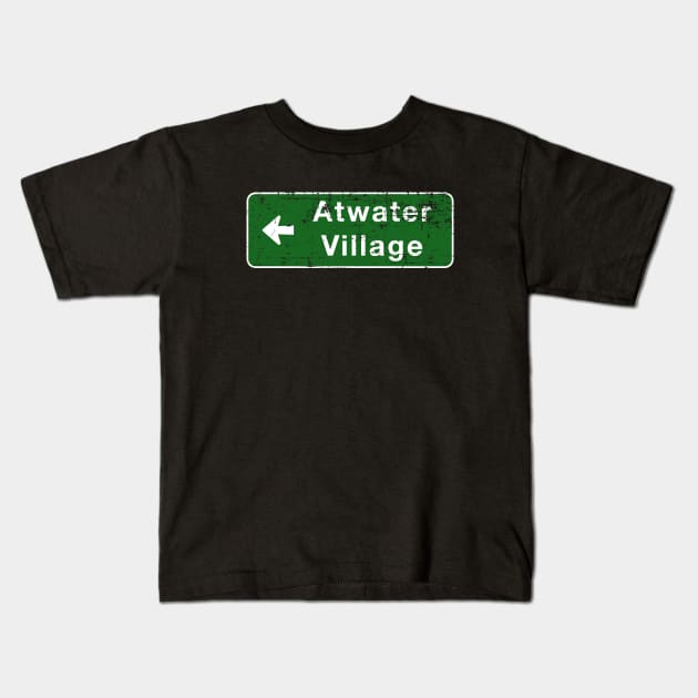 Atwater Village Sign Kids T-Shirt by Fresh Fly Threads